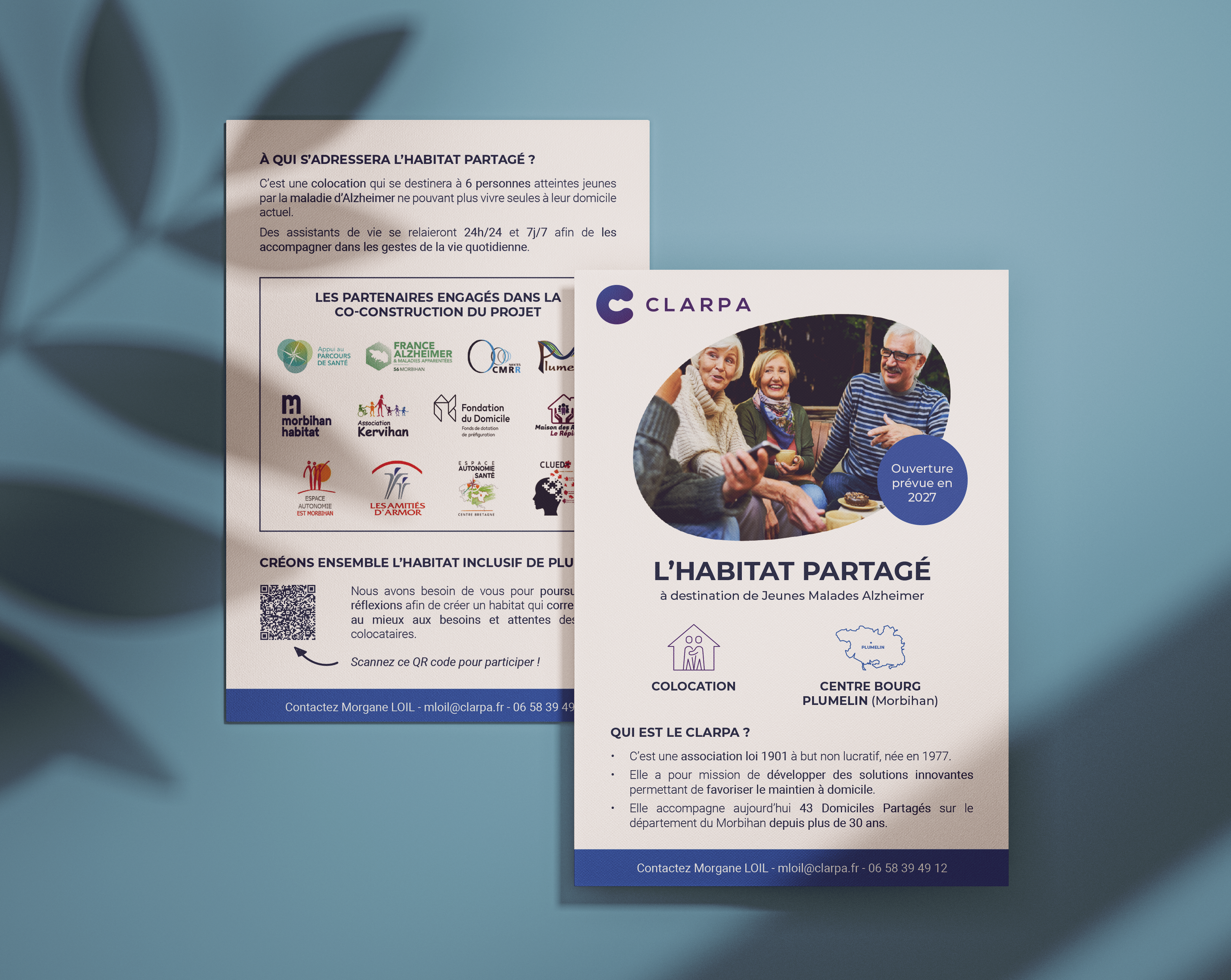 Mockup du flyer habitat partagé du CLARPA